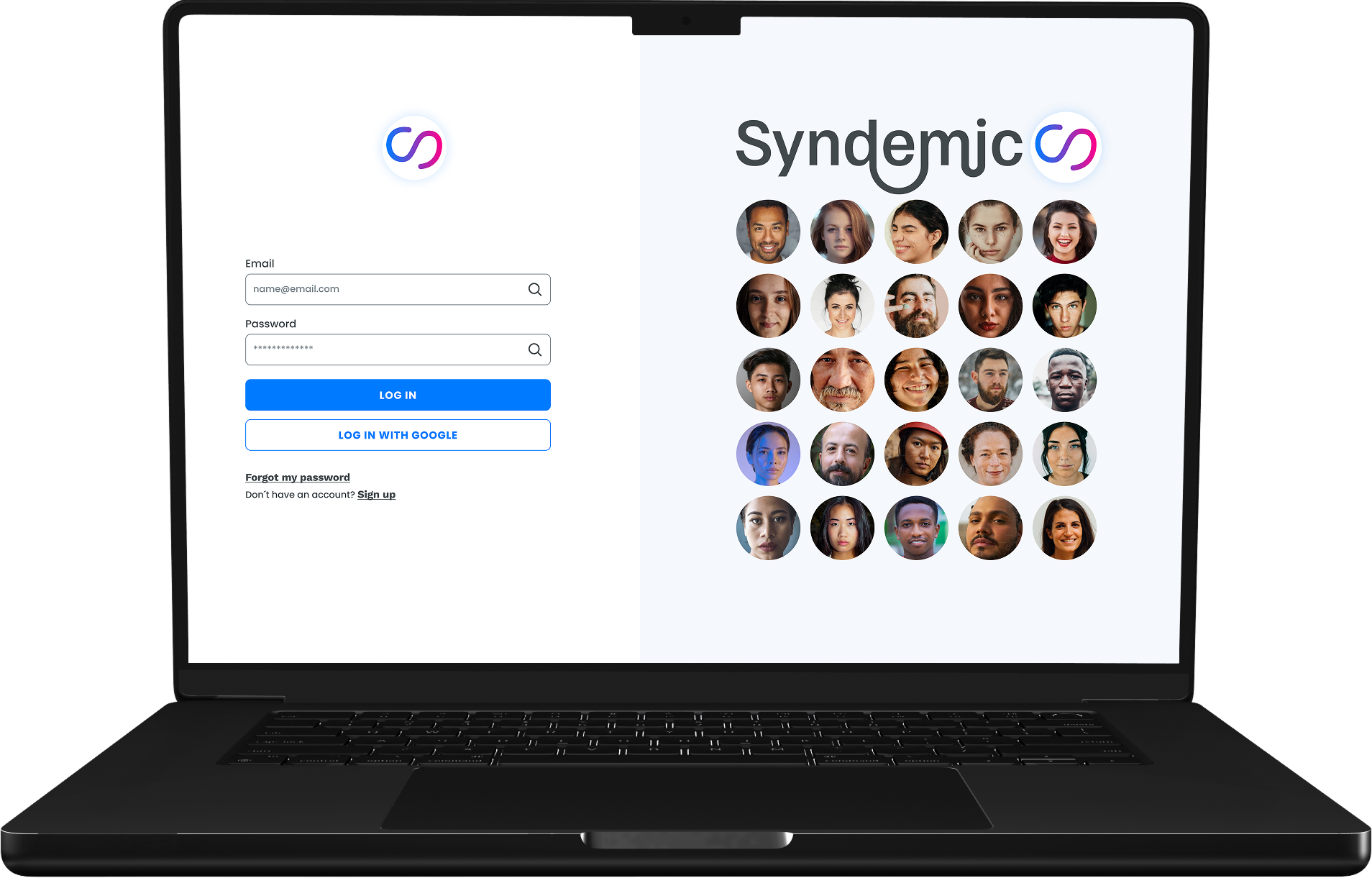 Syndemic dashboard shown on a laptop